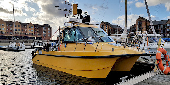 ' Pulsar', SEP Hydrographic's dedicated road transportable survey vessel.